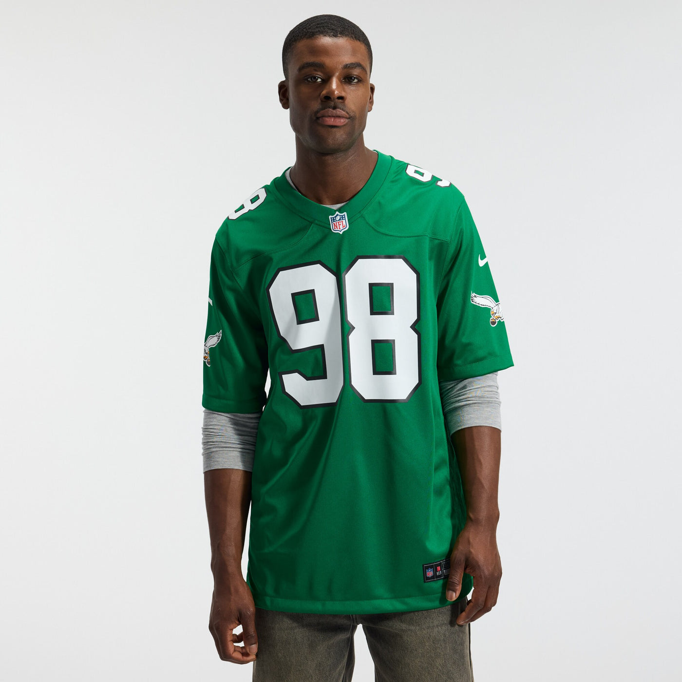 Philadelphia Eagles Jalen Carter Nike Kelly Green Alternate Game Jersey