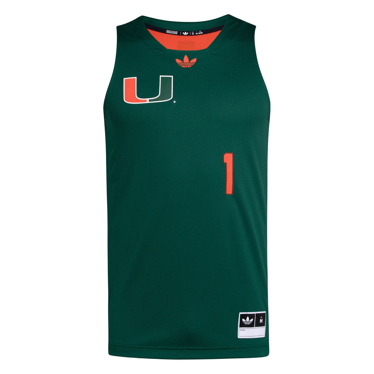 #1 Miami Hurricanes Black History Month Basketball Jersey - Green/Orange