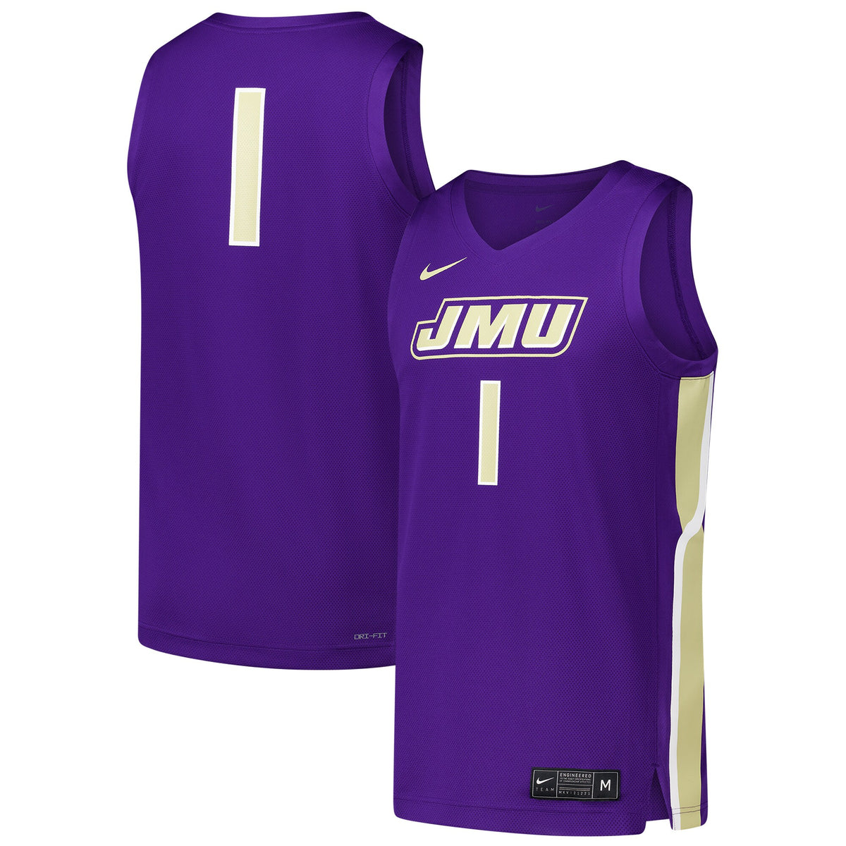 #1 James Madison Dukes Replica Basketball Jersey - Purple