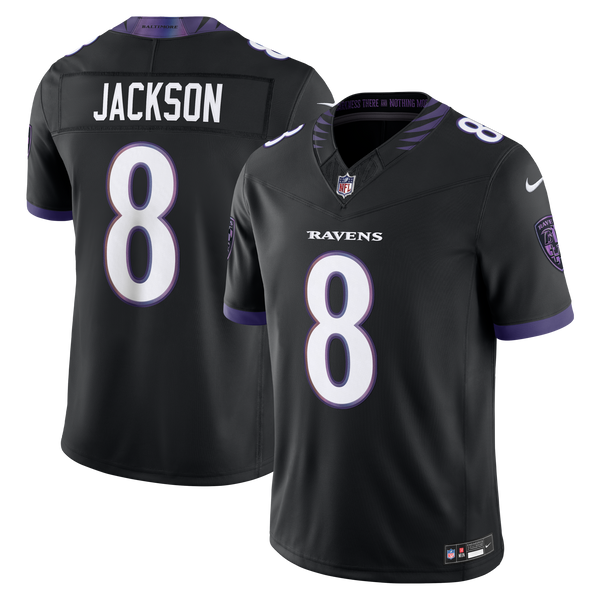 Baltimore Ravens Lamar Jackson Nike Black Alternate Alternate Vapor F.U.S.E. Stitched Limited Jersey