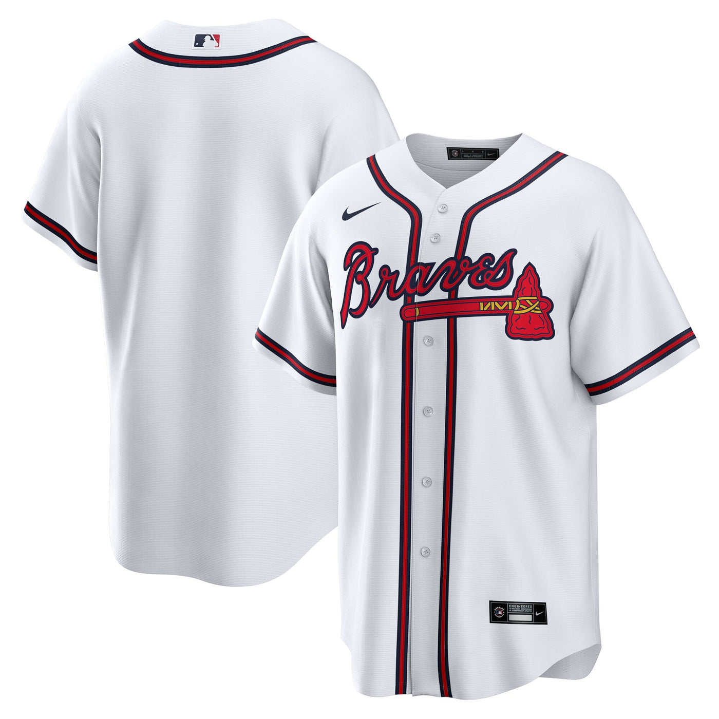 Atlanta Braves Nike White Home Big & Tall Replica Jersey