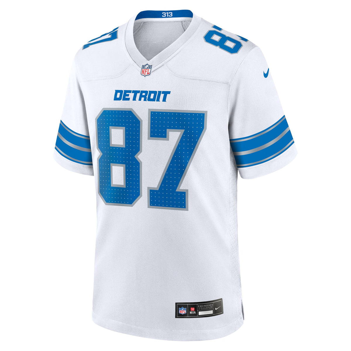 Detroit Lions Sam LaPorta White White Game Jersey