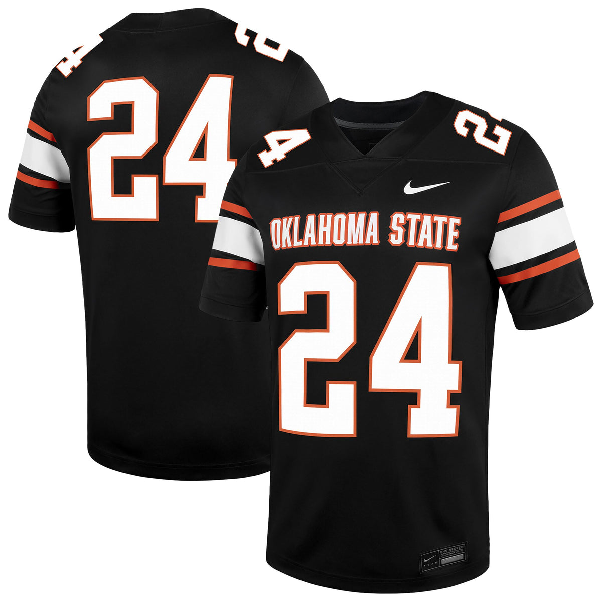 #24 Oklahoma State Cowboys Untouchable Football Jersey – Black