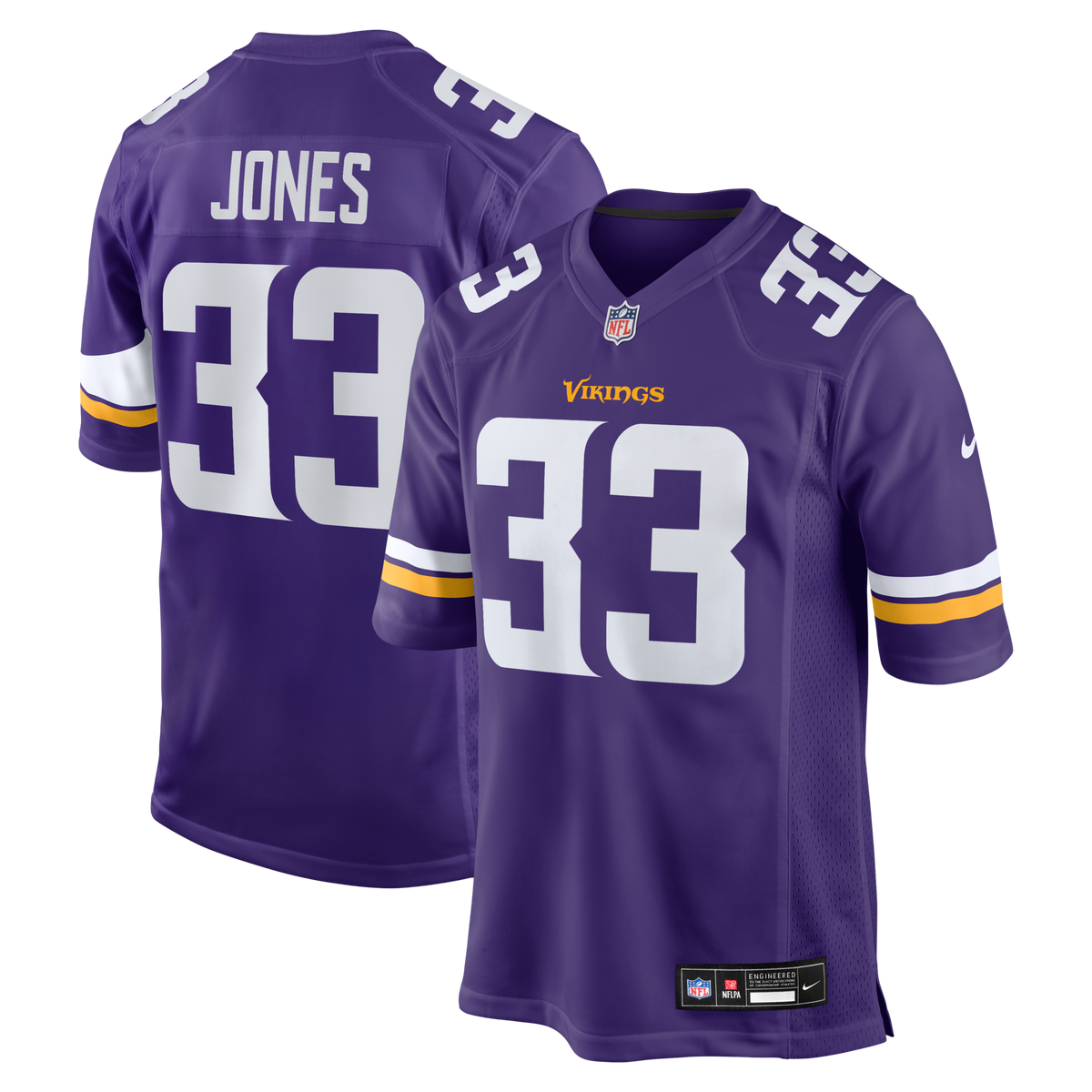 Minnesota Vikings Aaron Jones Purple Game Player Jersey