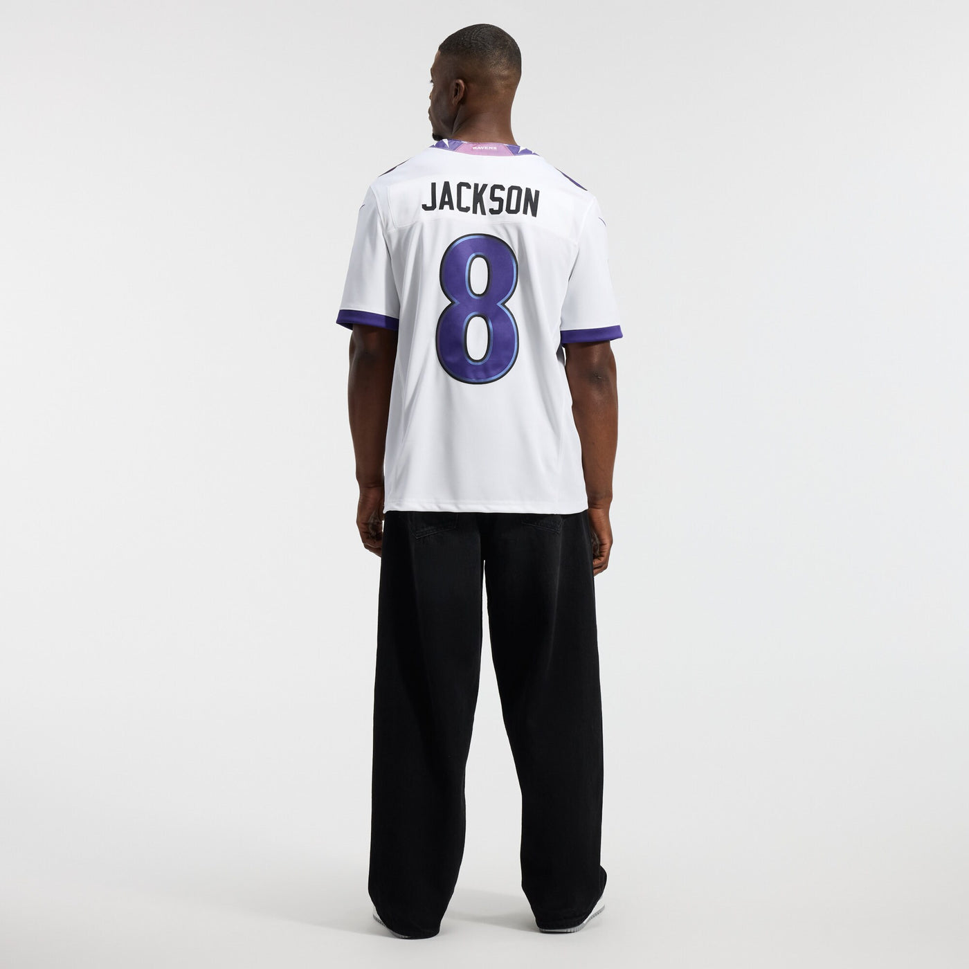 Baltimore Ravens Lamar Jackson Nike White Vapor F.U.S.E. Stitched Limited Jersey