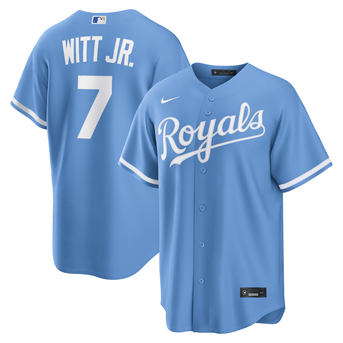 Kansas City Royals Bobby Witt Jr. Light Blue Alternate Replica Jersey