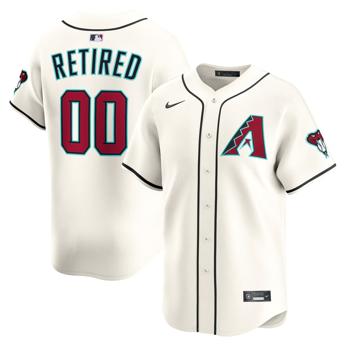 Arizona Diamondbacks Cream Home Limited Pick-A-Player Retired Roster Jersey