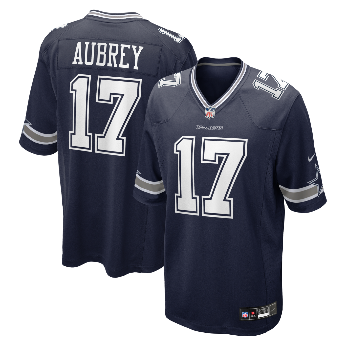 Dallas Cowboys Brandon Aubrey Nike Navy Team Game Jersey