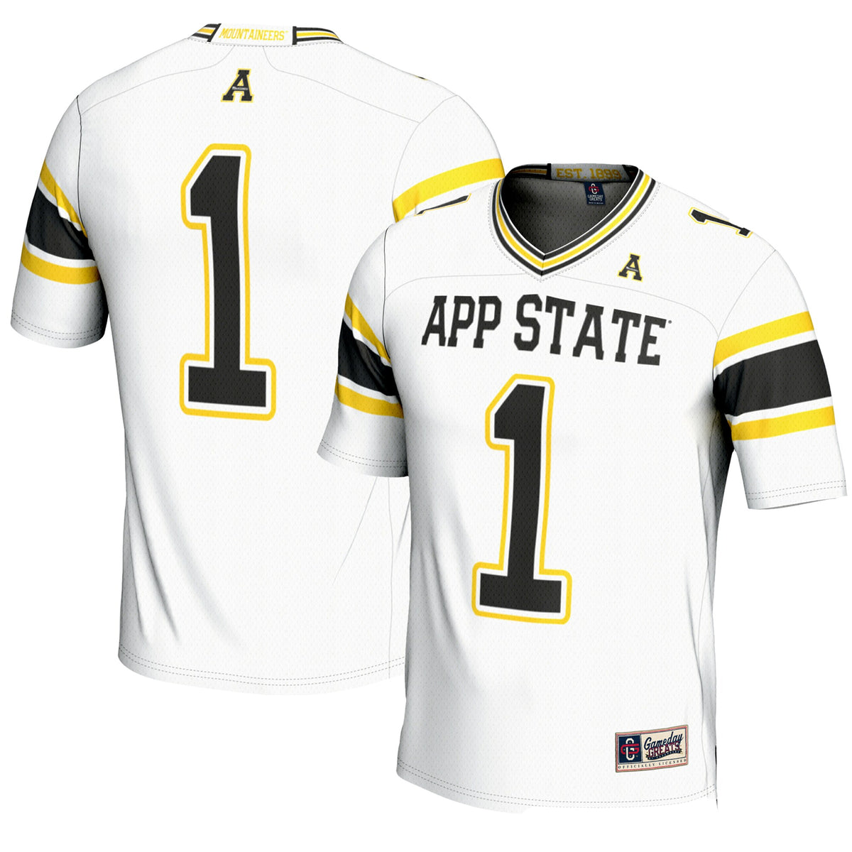 #1 Appalachian State Mountaineers GameDay Greats Endzone Football Jersey - White