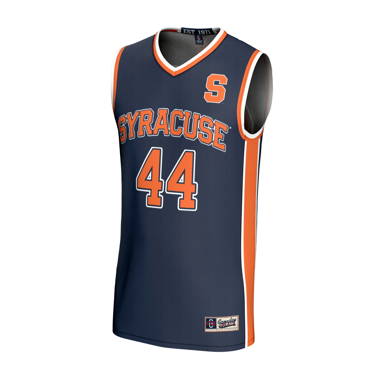 #44 Syracuse Orange GameDay Greats Lightweight Collegiate Basketball Fashion Jersey - Navy