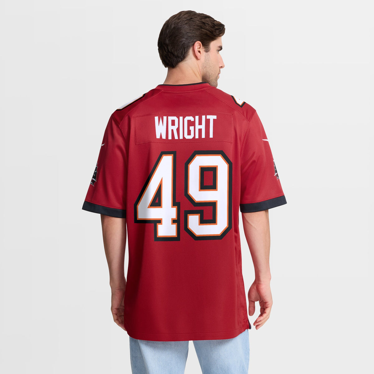 Tampa Bay Buccaneers Owen Wright Red Team Game Jersey