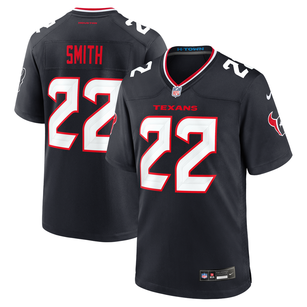 Houston Texans Jaylin Smith Navy Team Game Jersey