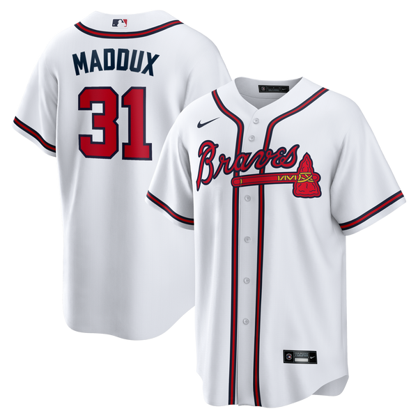 Atlanta Braves Greg Maddux Nike White Home Retired Player Replica Jersey