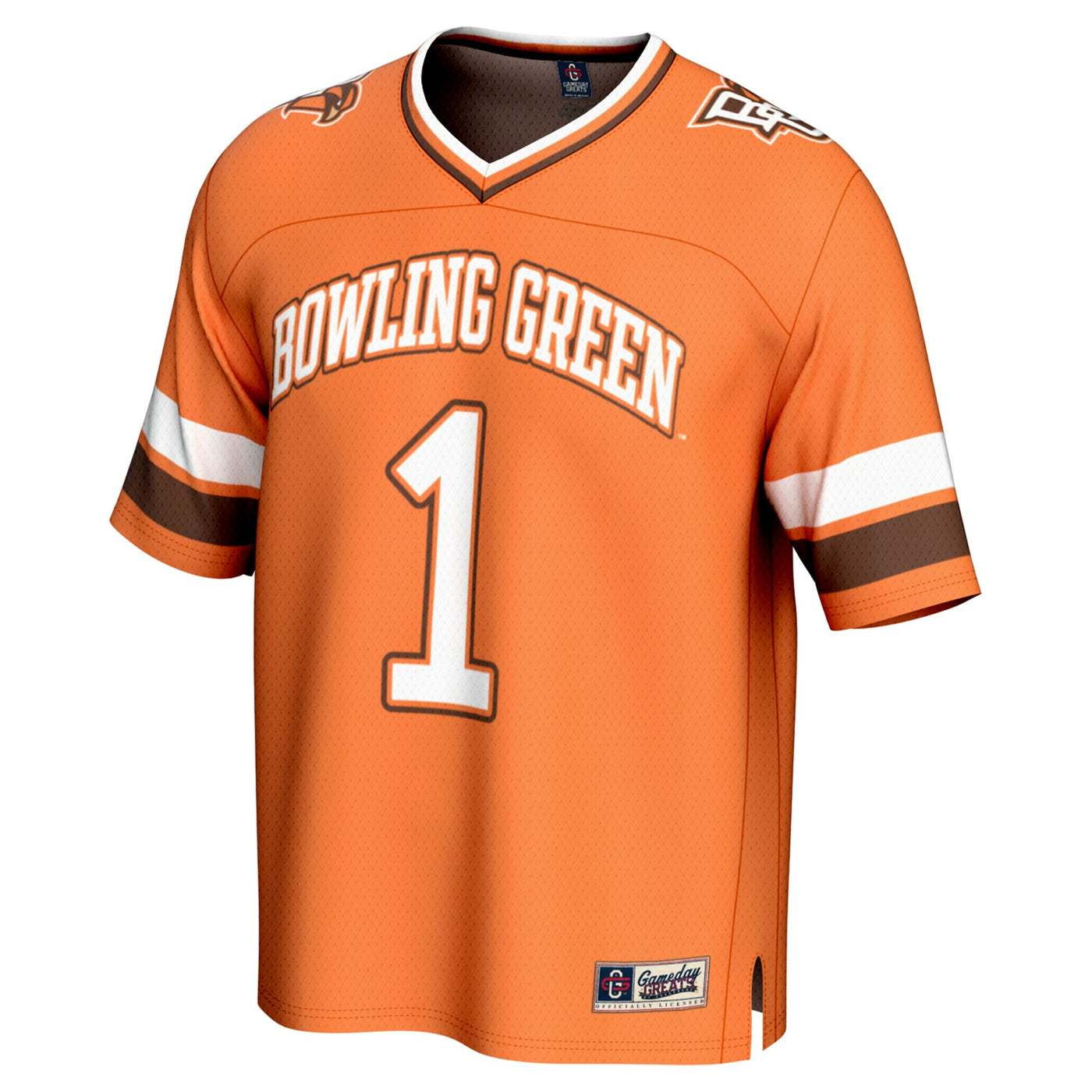 GameDay Greats #1 Orange Bowling Green St. Falcons Lightweight Collegiate Football Fashion Jersey