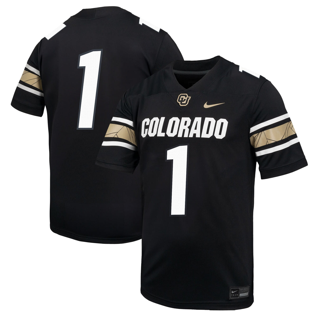 #1 Colorado Buffaloes Throwback Game Jersey - Black