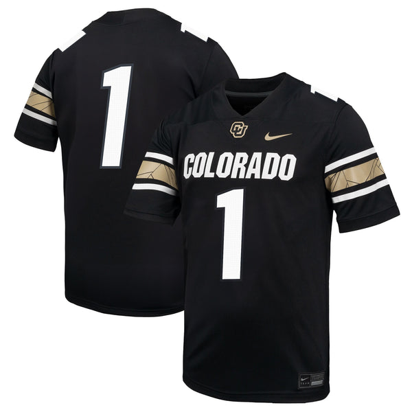 #1 Colorado Buffaloes Throwback Game Jersey - Black