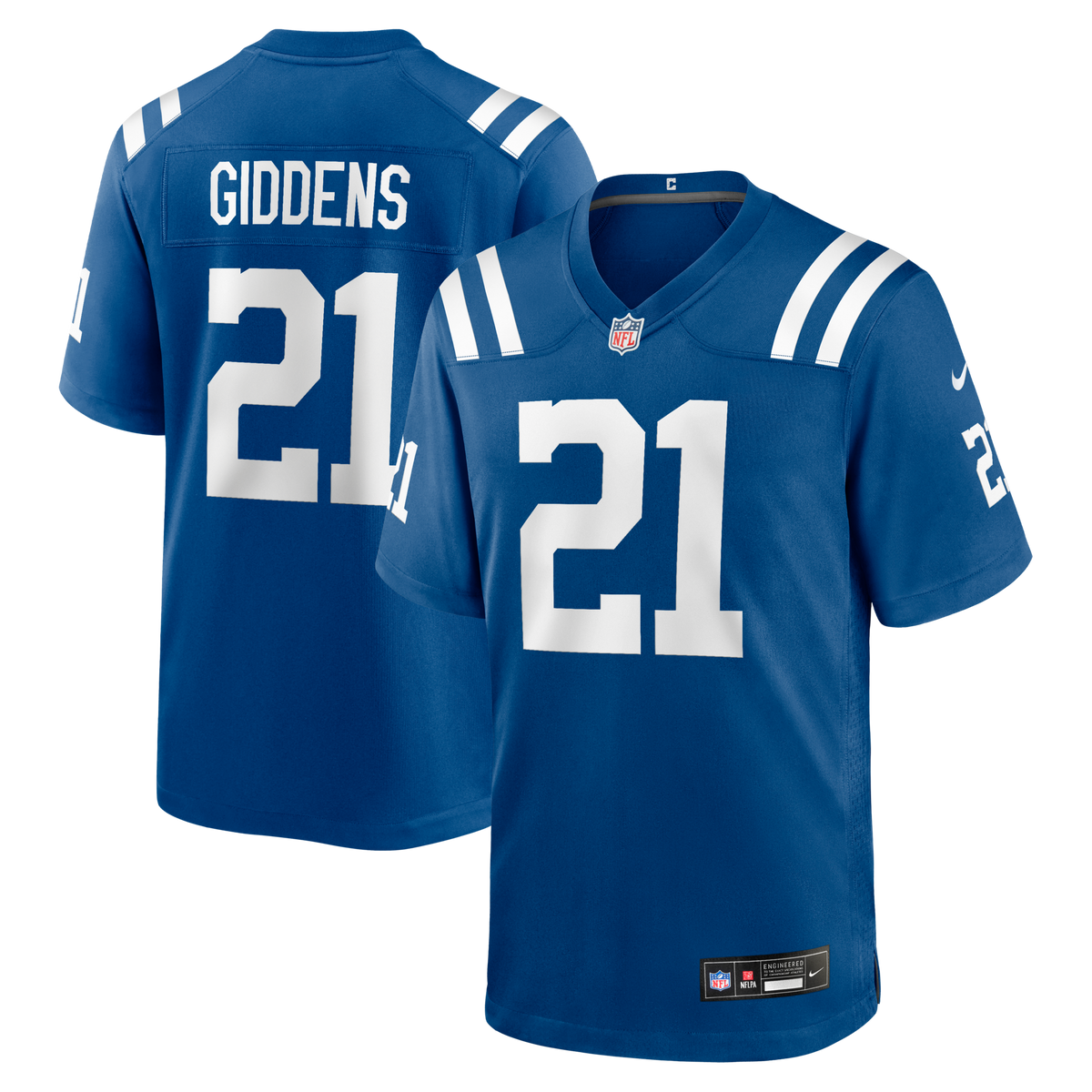 Indianapolis Colts DJ Giddens Royal Team Game Jersey