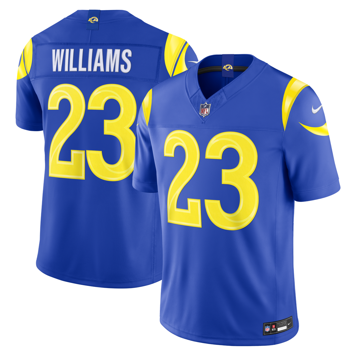 Los Angeles Rams Kyren Williams Royal Team Vapor F.U.S.E. Stitched Limited Jersey