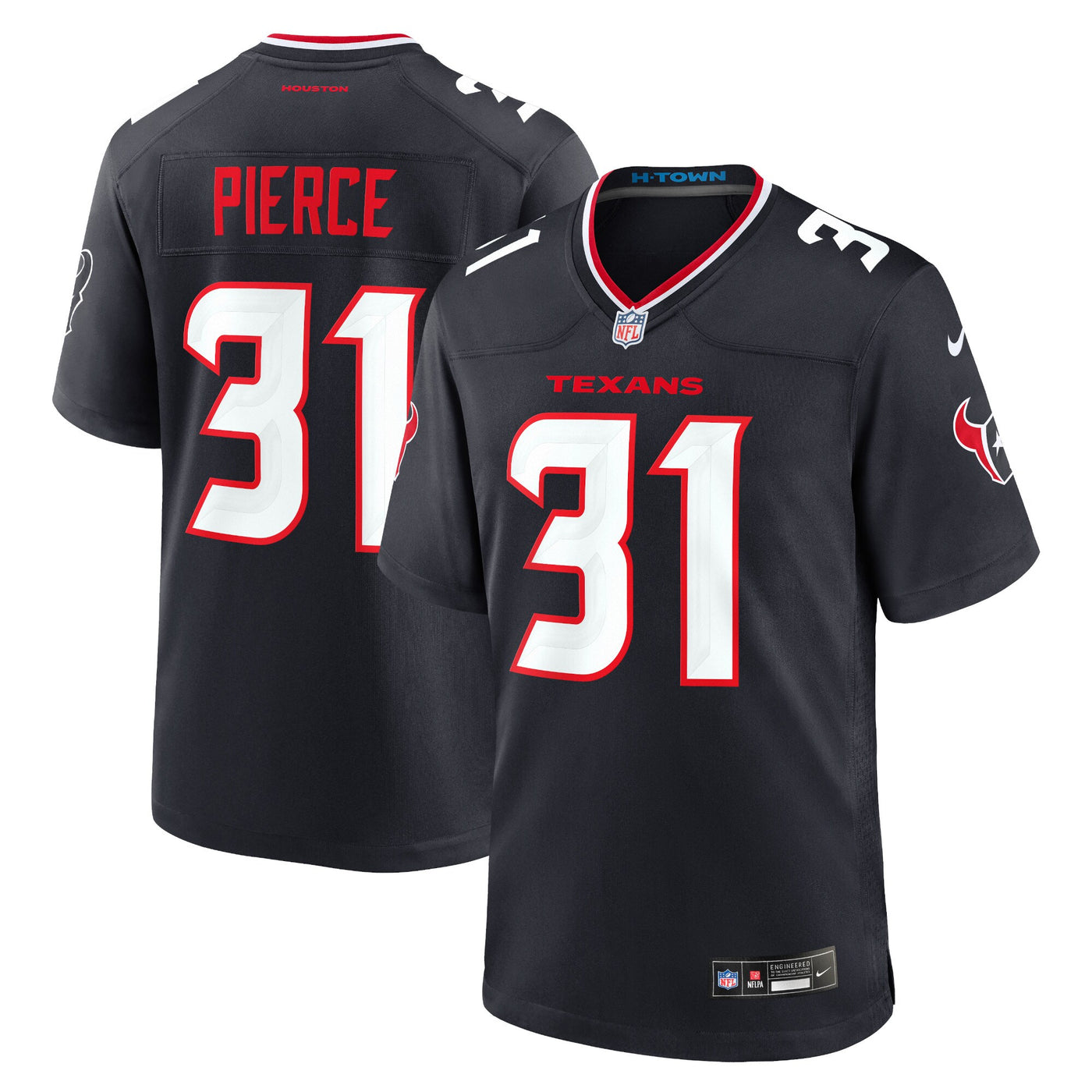 Houston Texans Dameon Pierce Nike Navy Game Jersey