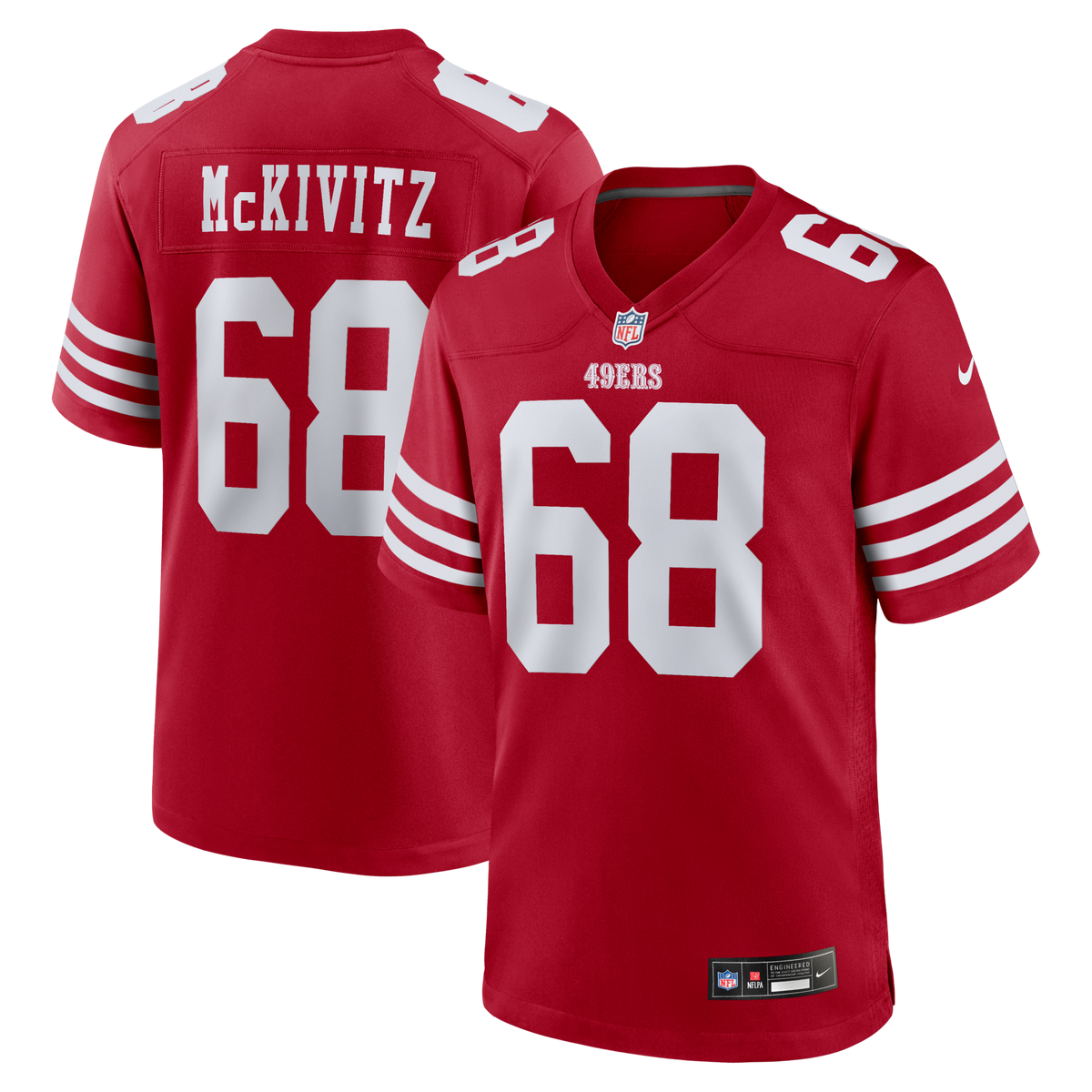 San Francisco 49ers Colton McKivitz Scarlet Game Jersey