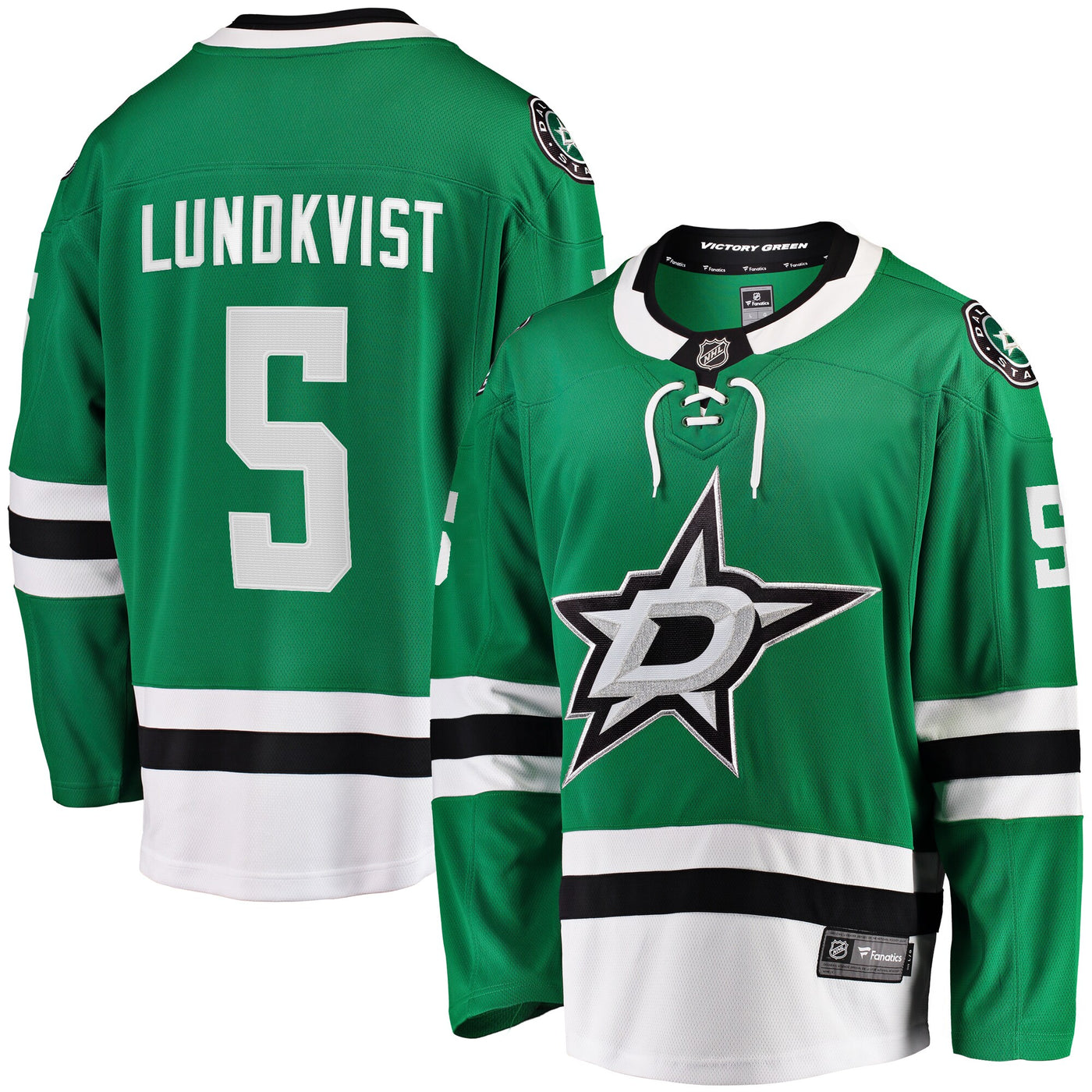 Dallas Stars Nils Lundkvist Fanatics Kelly Green Home Premier Breakaway Player Jersey