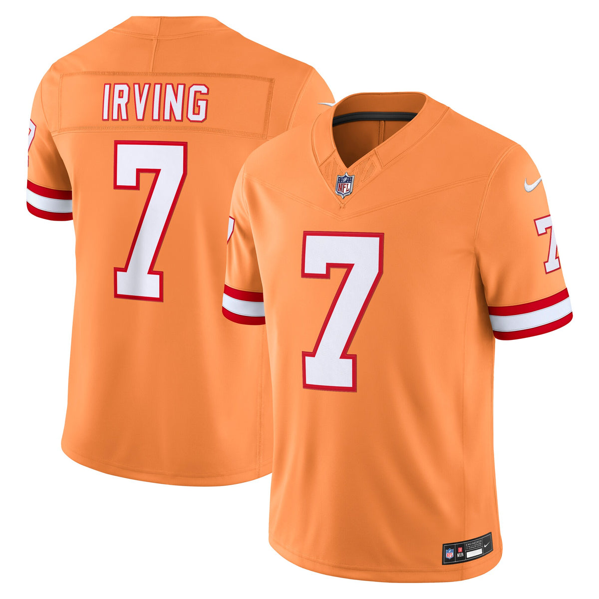 Tampa Bay Buccaneers Bucky Irving Creamsicle Alternate Vapor F.U.S.E. Stitched Limited Jersey