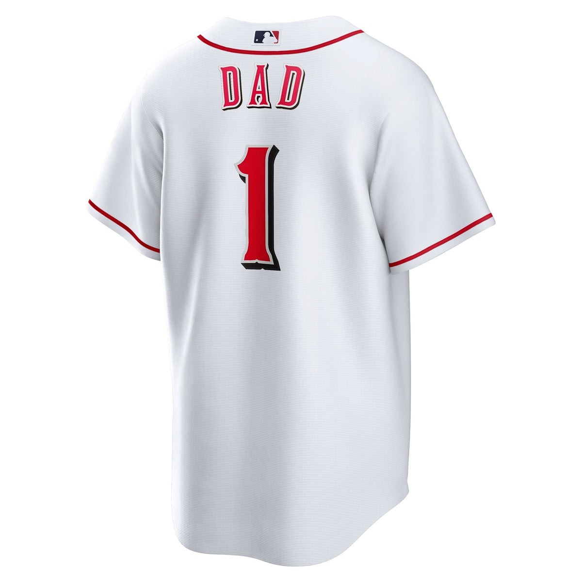 Cincinnati Reds White #1 Dad Home Replica Jersey