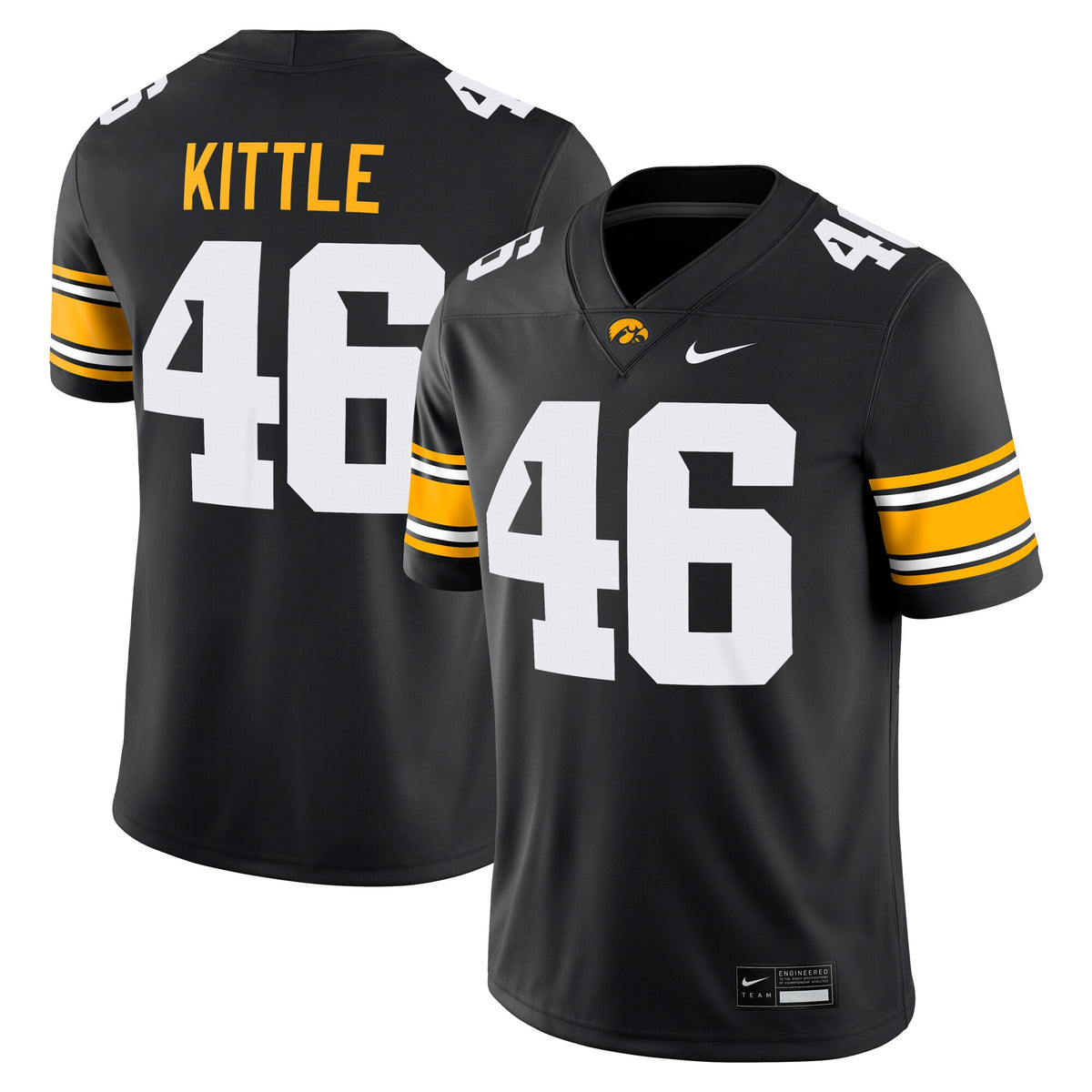 George Kittle #46 Iowa Hawkeyes Alumni Player Game Jersey - Black