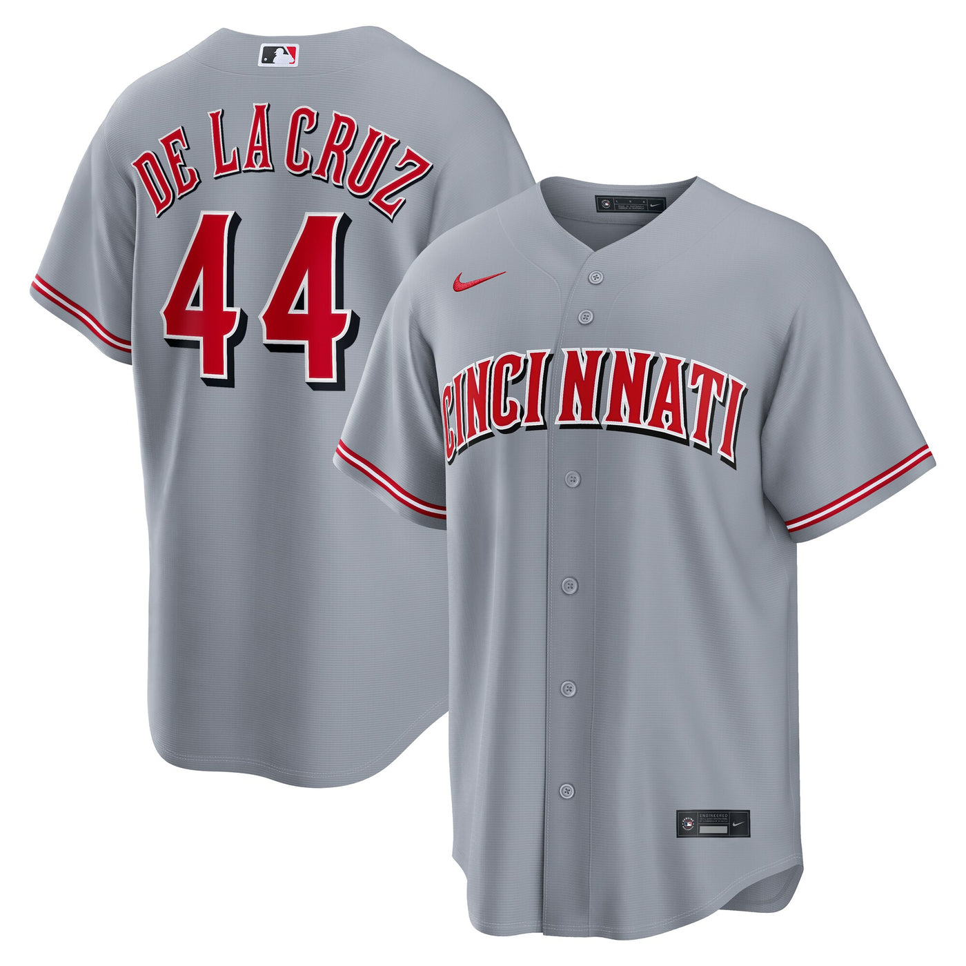 Cincinnati Reds Elly De La Cruz Nike Gray Road Replica Jersey