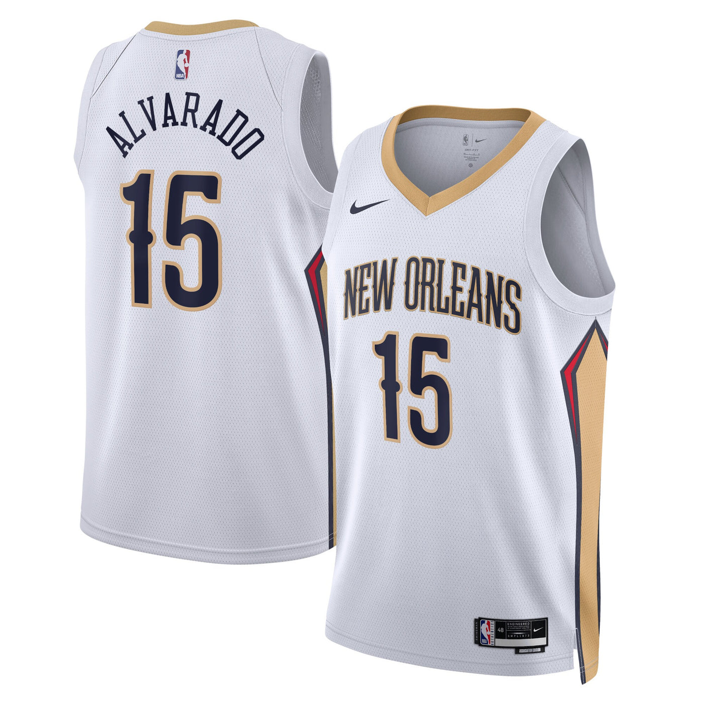 New Orleans Pelicans Nike Association Edition Swingman Jersey - White - Jose Alvarado