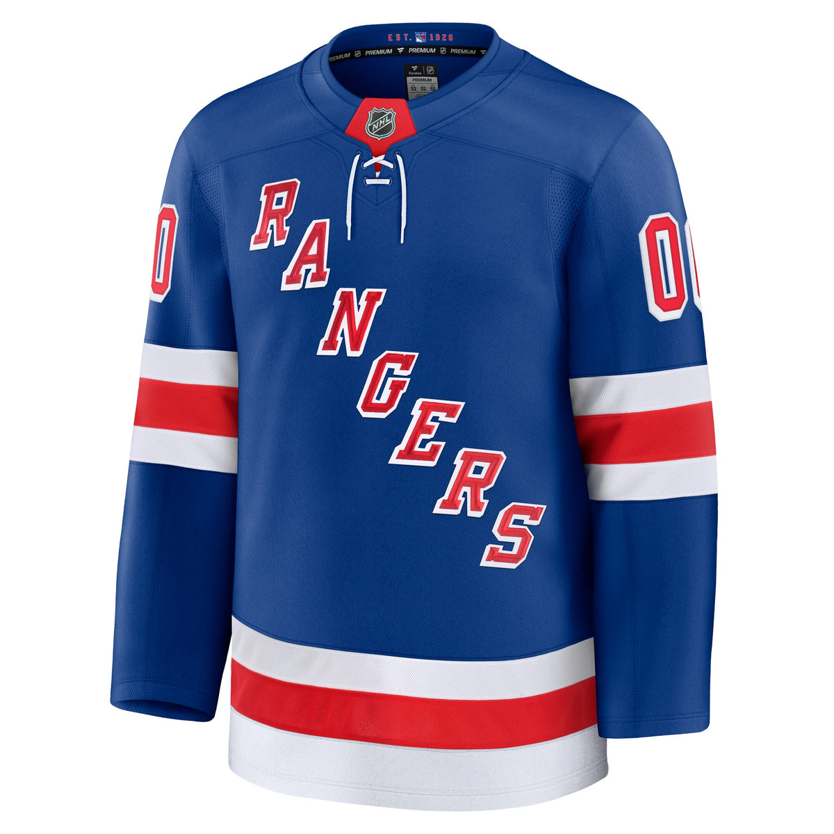 New York Rangers Fanatics Royal Home Premium Custom Jersey