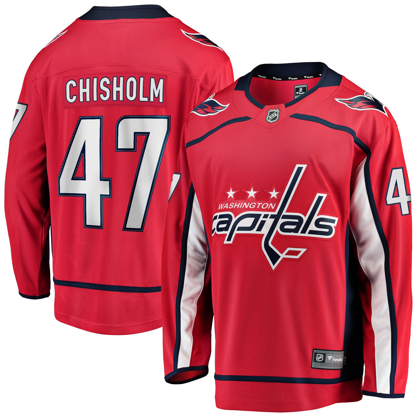 Washington Capitals Declan Chisholm Fanatics Red Home Breakaway Jersey