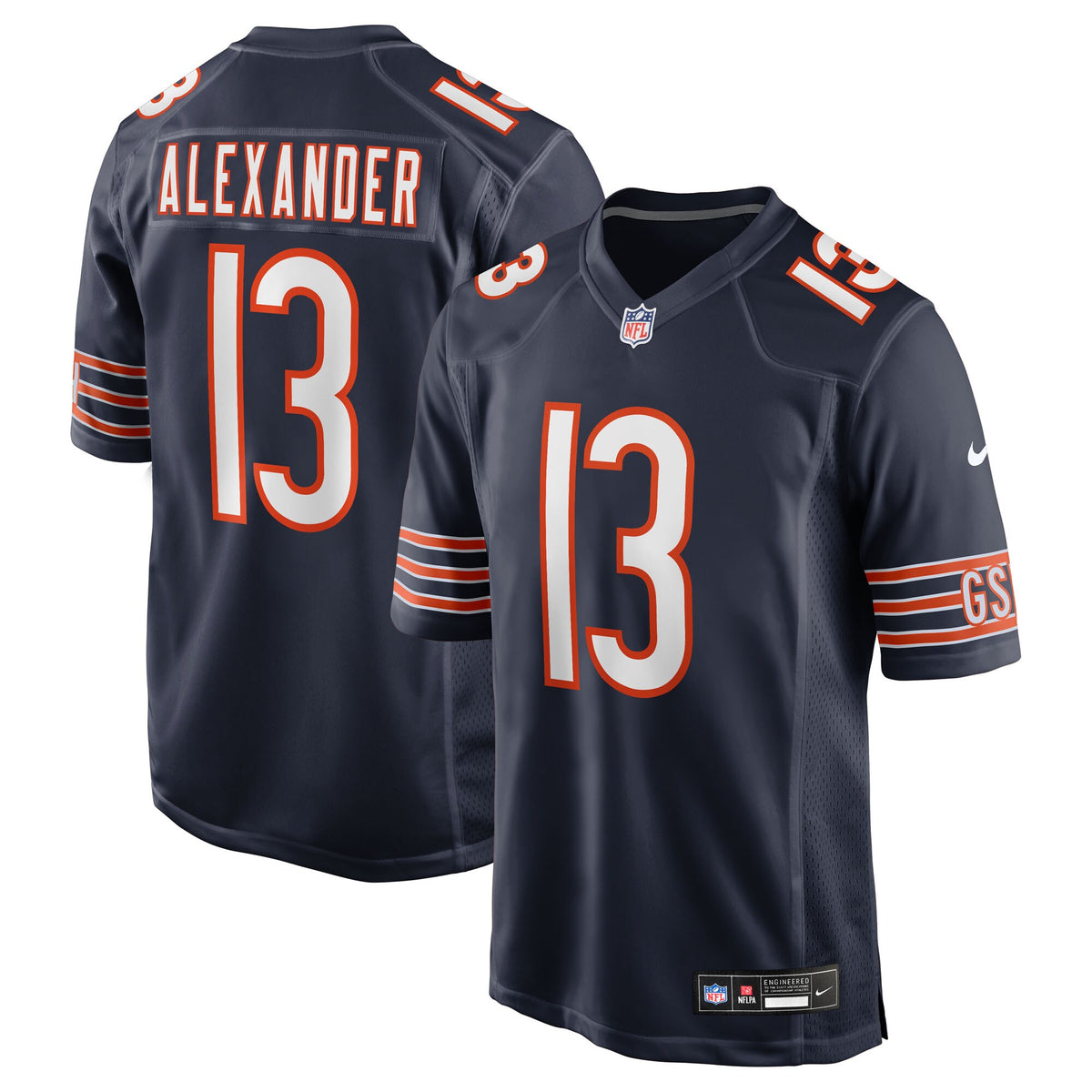 Chicago Bears Maurice Alexander Navy Team Game Jersey