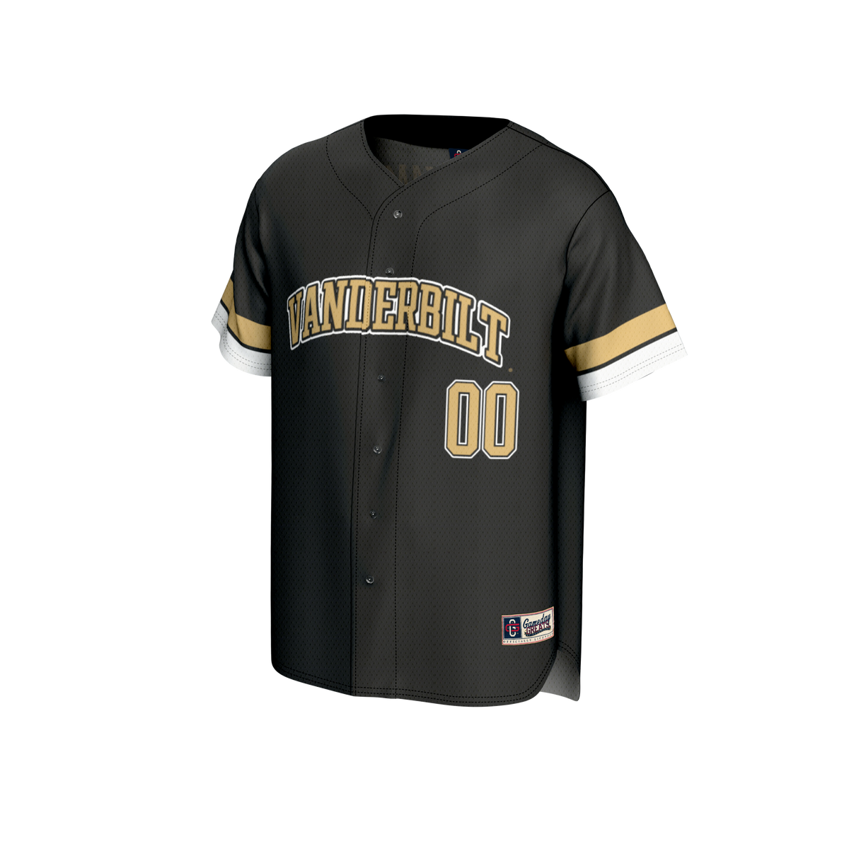 Vanderbilt Commodores GameDay Greats NIL Pick-A-Player Lightweight Baseball Jersey - Black