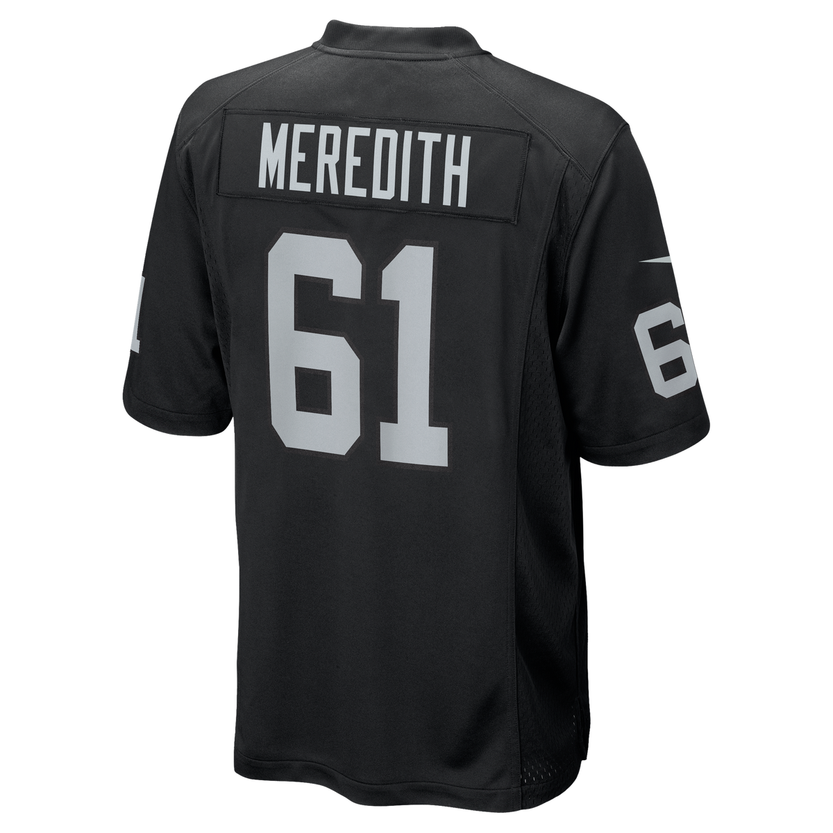 Las Vegas Raiders Jordan Meredith Nike Black Game Player Jersey