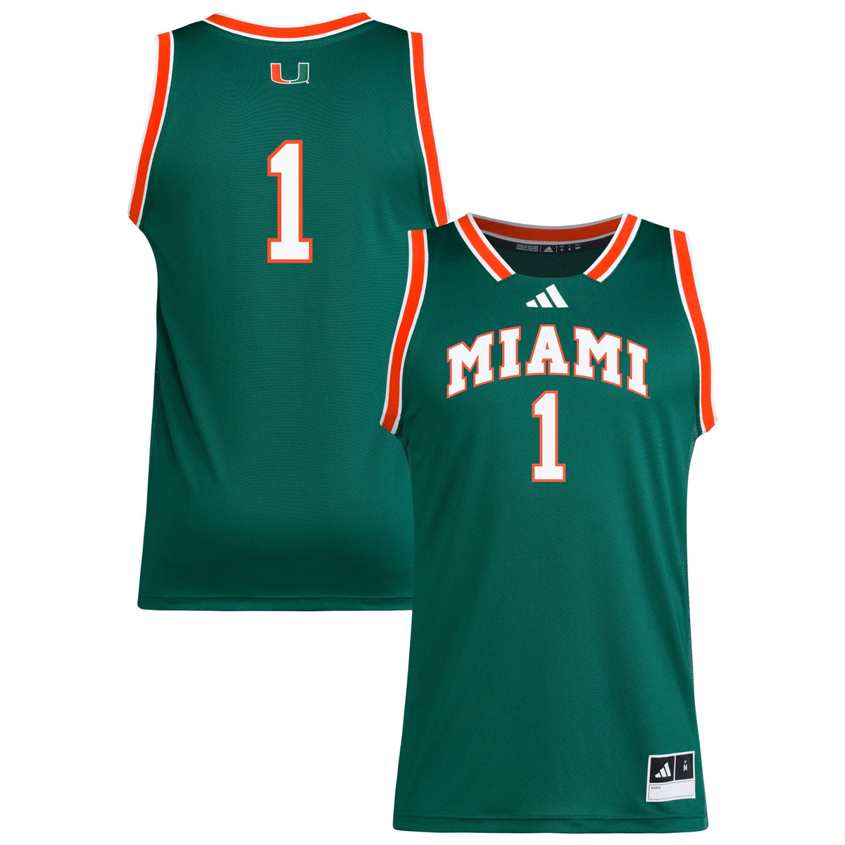#1 Miami Hurricanes Replica Swingman Jersey - Green