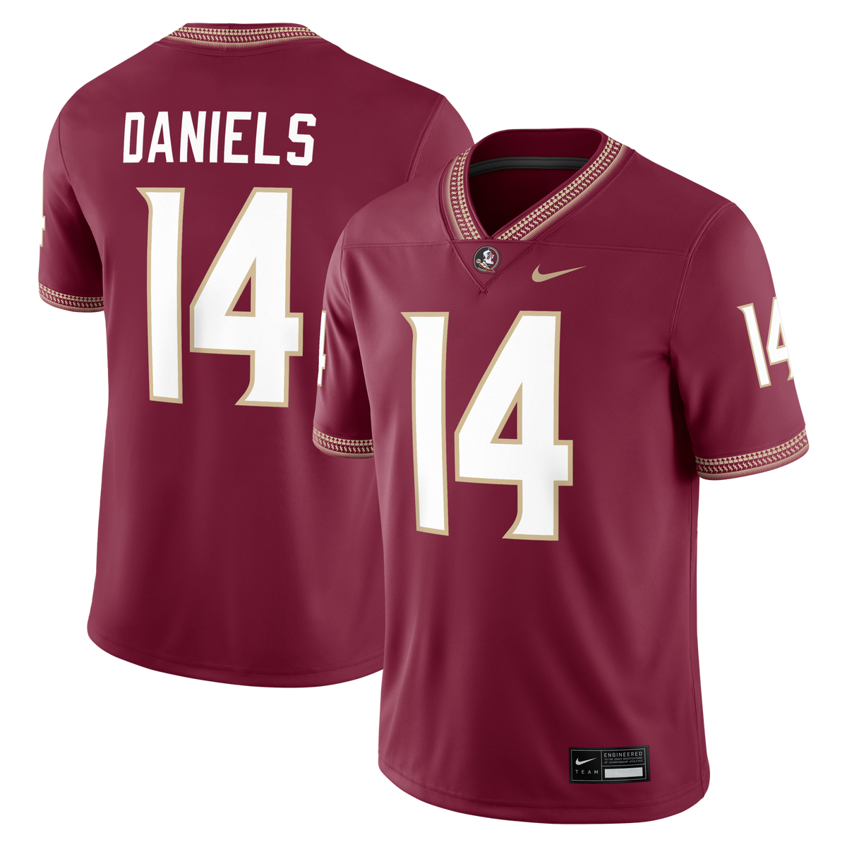 Ashton Daniels Florida State Seminoles Game Football Jersey - Garnet