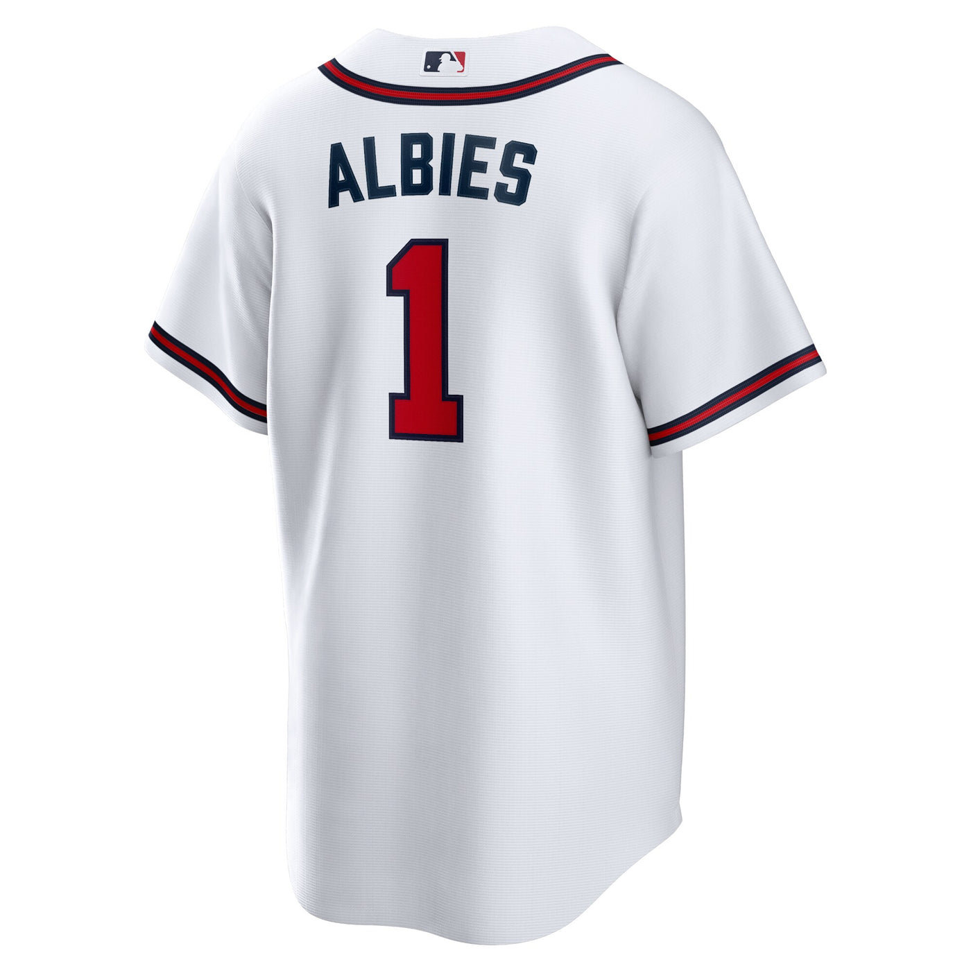 Atlanta Braves Ozzie Albies Nike White Home Replica Player Name Jersey