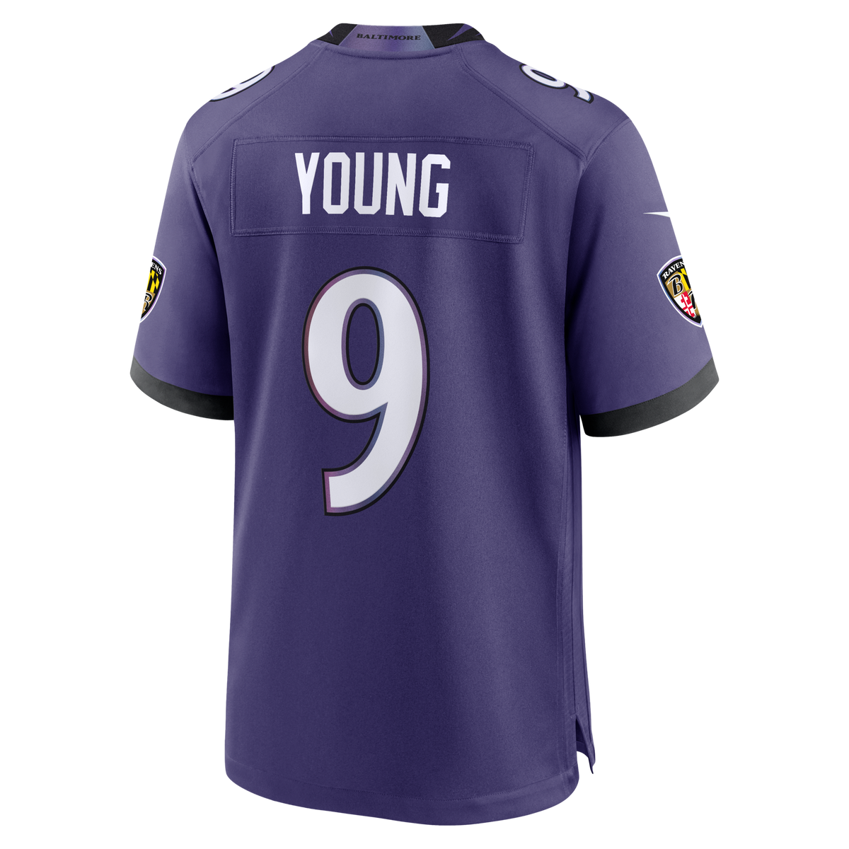 Baltimore Ravens Zion Young Purple Team Game Jersey