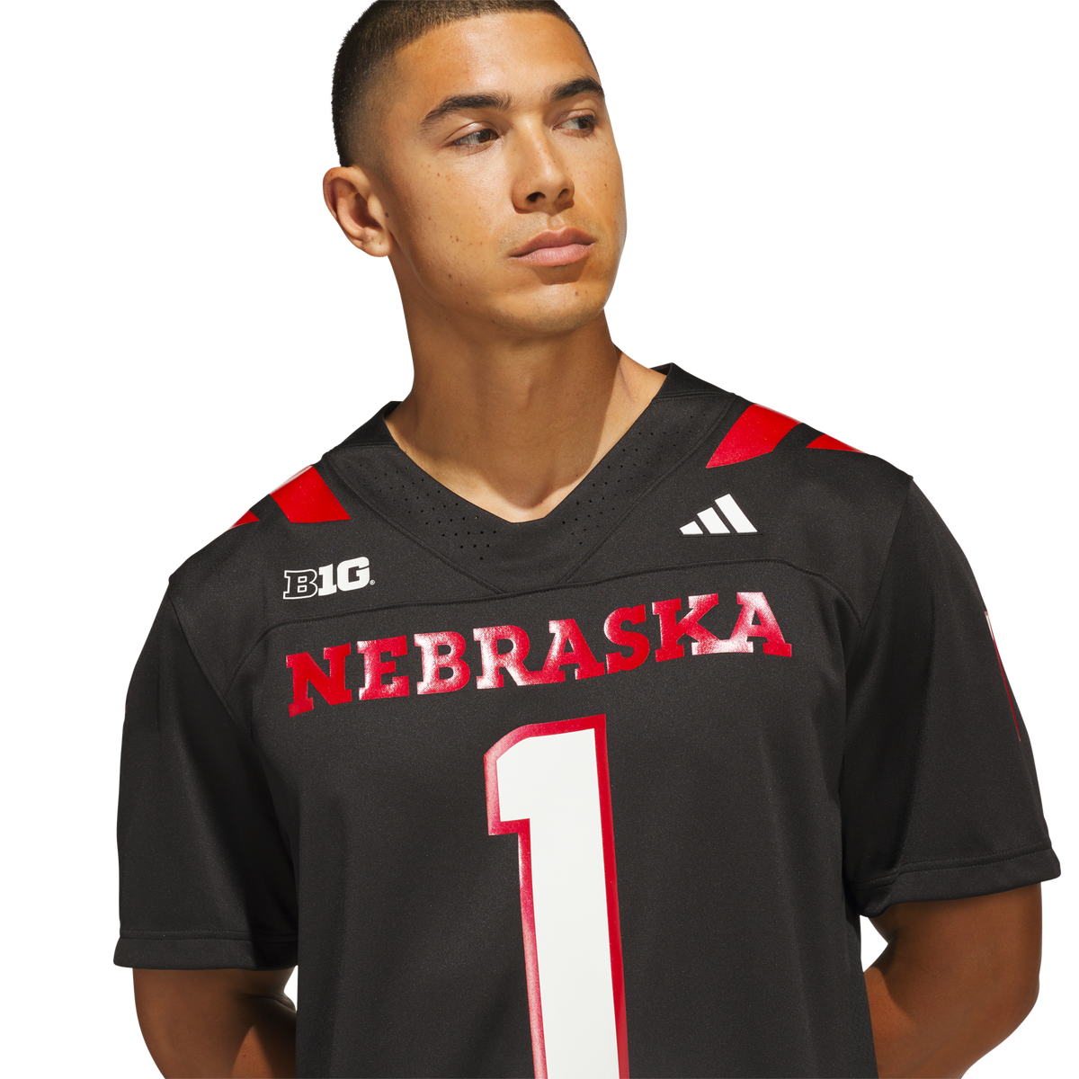 #1 Nebraska Huskers Our Red Burns Brighter Premier Strategy Jersey - Black
