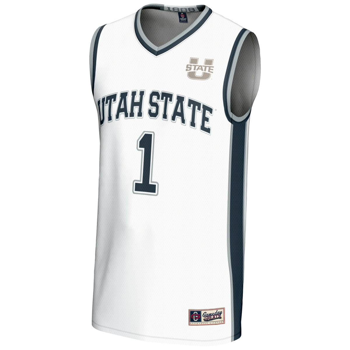 #1 Utah State Aggies GameDay Greats Lightweight Basketball Jersey - White