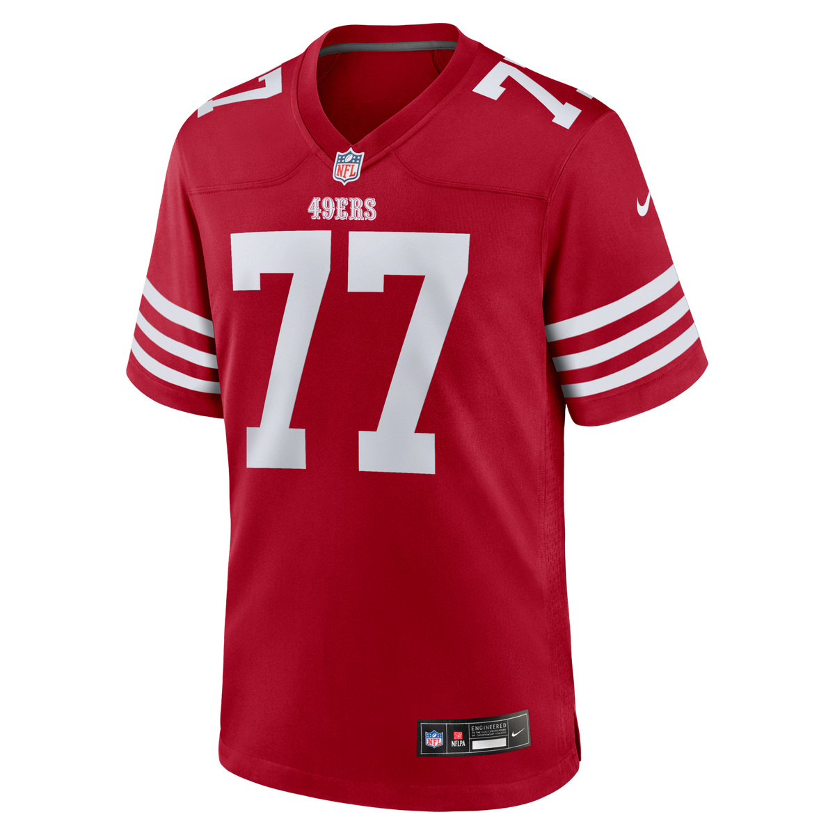 San Francisco 49ers Dominick Puni Scarlet Team Game Jersey
