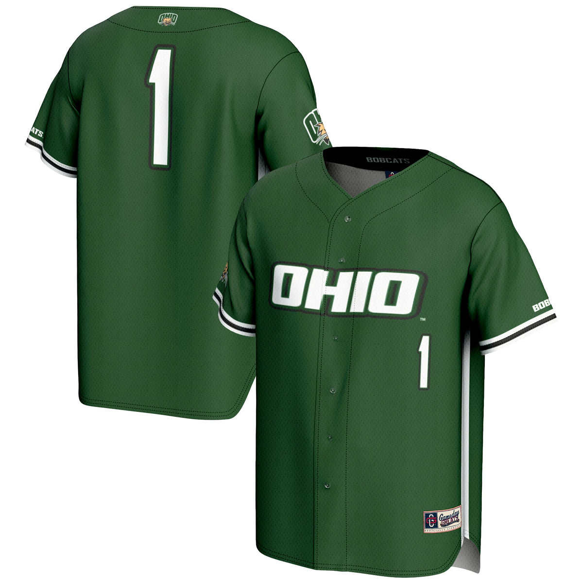 #1 Ohio Bobcats GameDay Greats Lightweight Baseball Fashion Jersey - Green