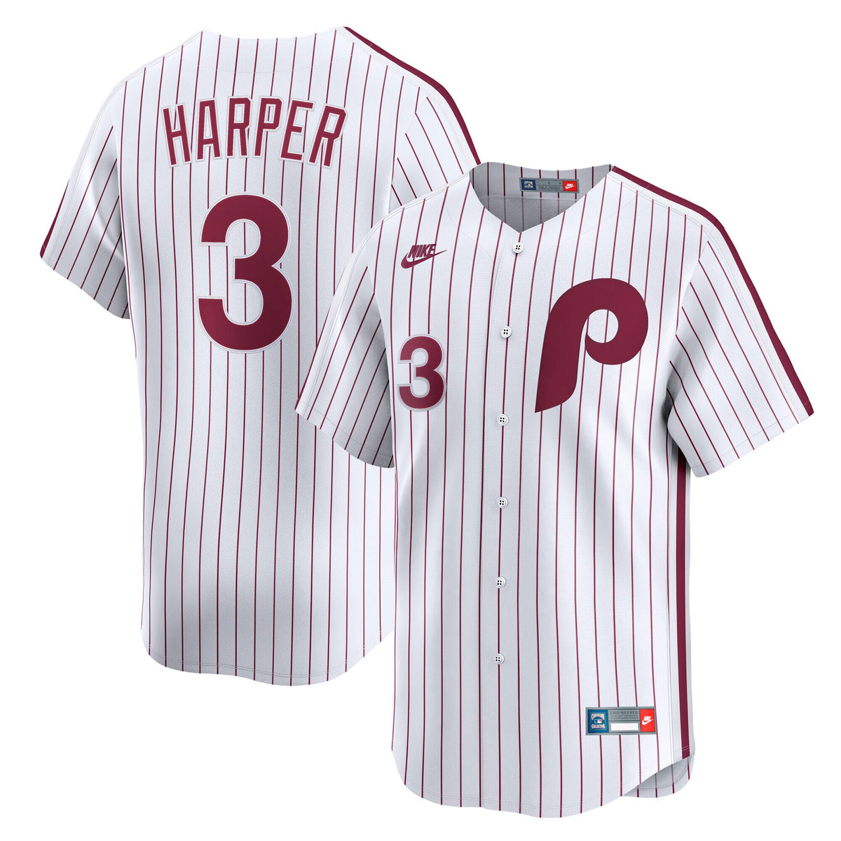 Philadelphia Phillies Bryce Harper White Cooperstown Collection Limited Jersey