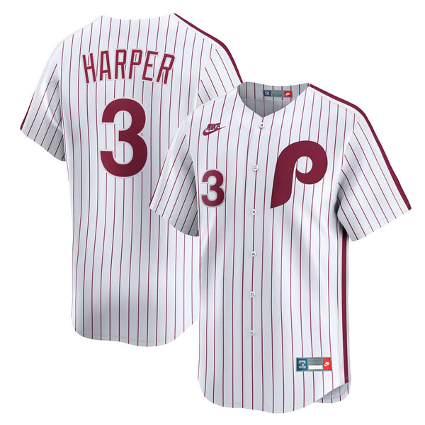 Philadelphia Phillies Bryce Harper White Cooperstown Collection Limited Jersey