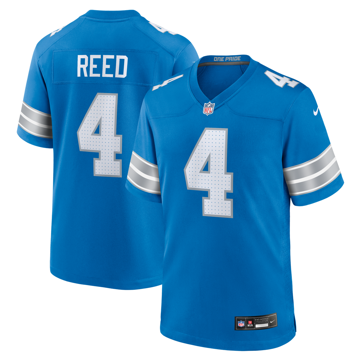 Detroit Lions D.J. Reed Blue Team Game Jersey