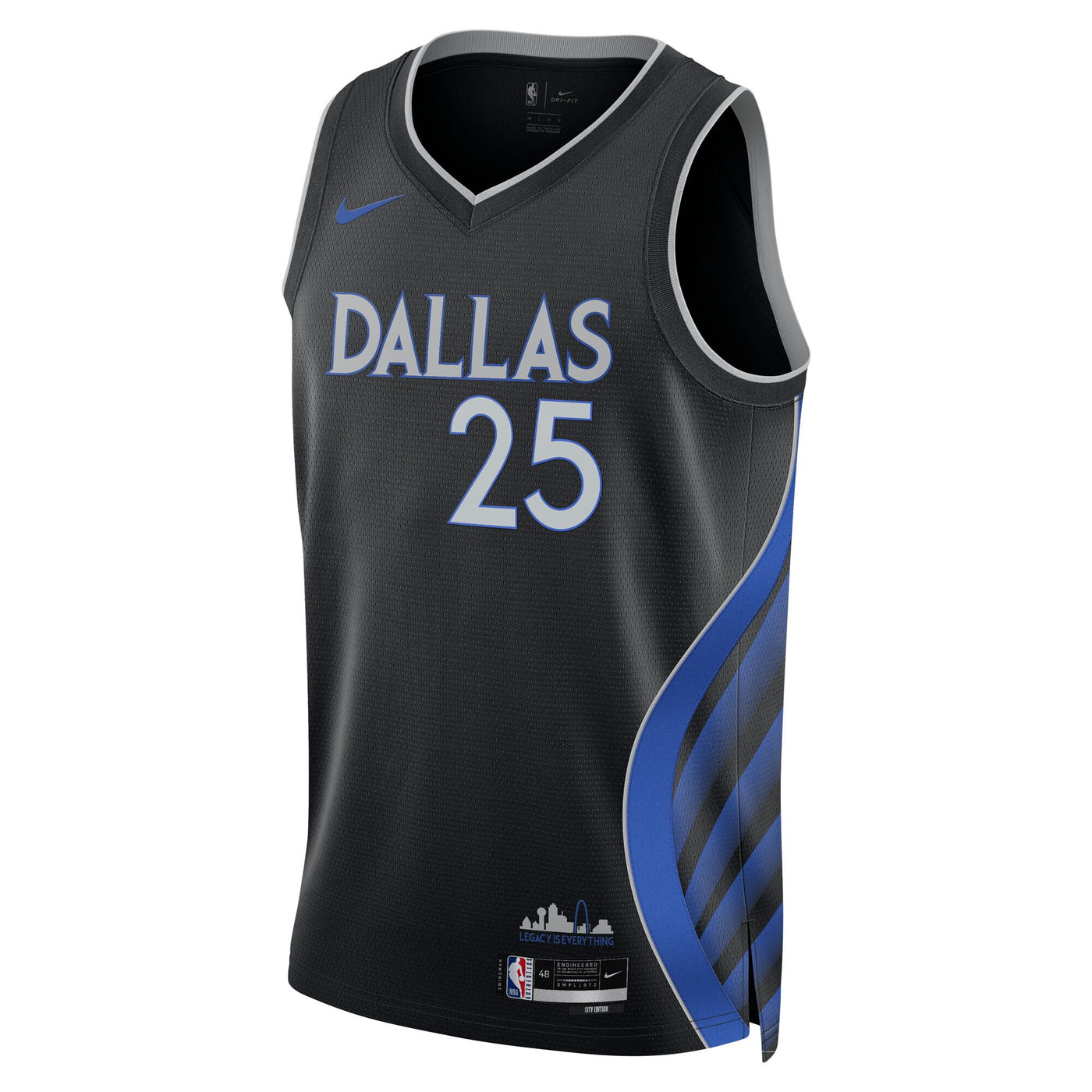 Dallas Mavericks Nike 2025/26 City Edition Swingman Jersey - Black - P.J. Washington Jr.