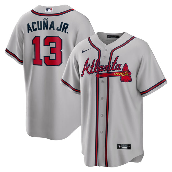 Atlanta Braves Ronald Acuna Jr. Gray Road Replica Player Name Jersey