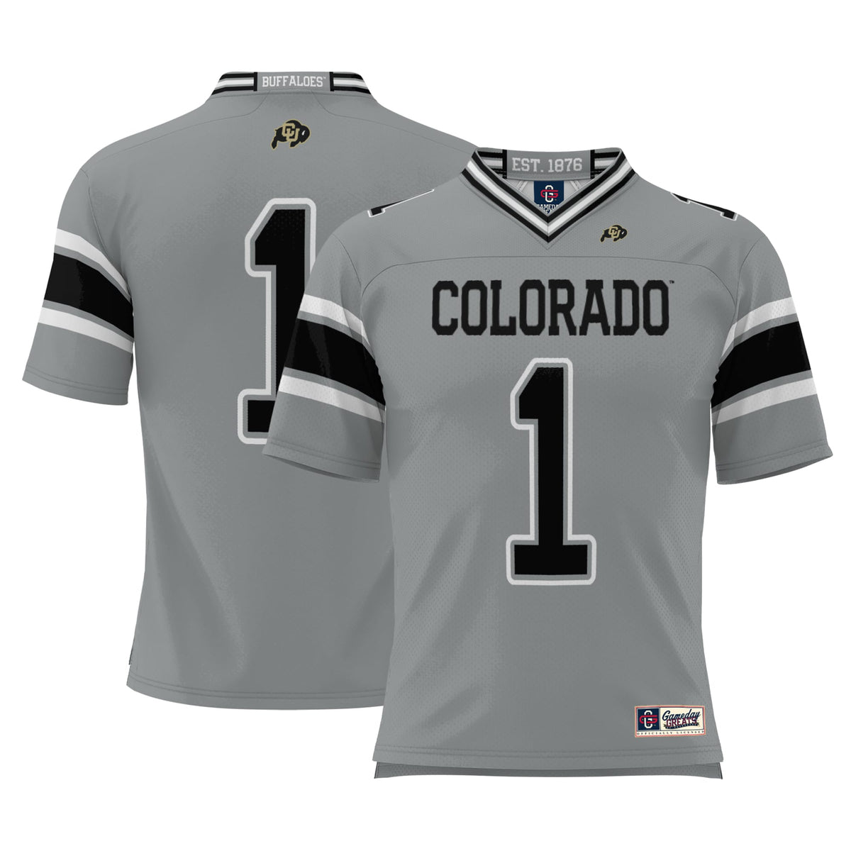 #1 Colorado Buffaloes GameDay Greats Endzone Football Jersey - Gray