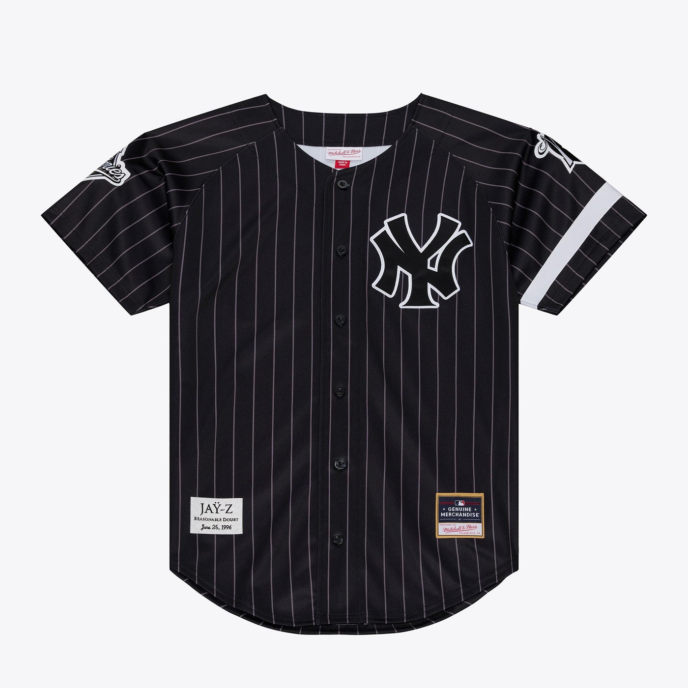 New York Yankees Jay-Z Reasonable Doubt x Mitchell & Ness Black Baseball Jersey